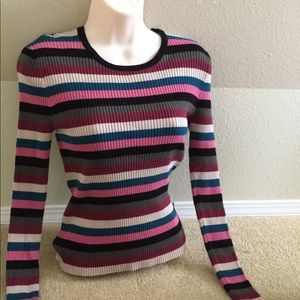 Multicolored striped sweater